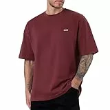 SMILODOX T-Shirt Herren Cedrik, Oversize Shirt aus 100% Baumwolle, Weiches Material, Metallabel Baumwollshirt, Kurzarmshirt mit modernem Detail, Freizeitshirt Vielseitig kombinierbar im Alltag