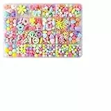 500 Stück DIY handgefertigte Perlen, Kinderspielzeug, kreative lose Abstandsperlen, Basteln, Herstellung von Armbändern, Halsketten, Schmucksets, Mädchenspielzeug-2047-0