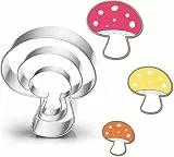 UKoosien Pilz Ausstecher Set-3 St¨¹ck-8.5cm 7cm 5,5cm-Plätzchen Ausstecher Linzer für Kinder
