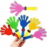 6 Set Klatschhand 19cm, bunte Handklatscher aus Kunststoff, Krachmacher Fanartikel zum Anfeuern für Sportevents, Konzerte und Party Mitgebsel