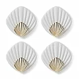 RICOO Klebehaken Set, Haken selbstklebend HP004-W weiß, Muschel Handtuchhaken ohne bohren, Klebehaken für Badezimmer, Kleiderhaken zum Kleben, selbstklebende Wandhaken, Hooks, Badhaken