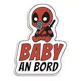 Baby on Board Aufkleber Auto, Superheldenbaby, Wetterfest und UV-Beständig aufkleber auto, Sticker Baby