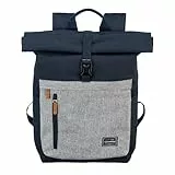 travelite Handgepäck Rucksack, Laptop Rucksack 15,6 Zoll, BASICS, Reiserucksack Rolltop Funktion, 60 cm, 35 Liter