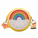 PACKOVE Umhängetasche für Mädchen aus Silikon Regenbogenfarben Crossbody-tasche Geldbörse mit Sicherem Griff Langlebiger Schultertasche für Junge Mädchen