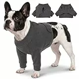 CITÉTOILE Hundebody Nach Op, Wundschutzanzüge für Hunde Mit Bein, Vornebeinschutz für Verletzung Hund, Anti-Wundlecken Op Body Hunde, E-Kragen Alternative, Grau, L