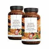 NATURTREU® Enzym Komplex mit 801mg Bromelain (5000 FIP), Papain, Rutin und Selen - Ananas & Papaya Enzym vegan - Immunsystem* Unterstützung - Magensaftresistente Kapseln