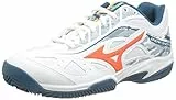 Mizuno Herren Breakshot 3 CC Tennisschuh, Wht Cherrytom Moroccanb, 42 EU