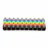Kabelkennzeichnung 0-9 Nummer Digitaler Röhrendraht Kunststoff Drahtkabelmarkierung Clip Kabelmarkierungsrohr Bunt zum Kabel Nummerierung (100Pcs 6mm²)