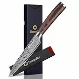 Sunnecko Allzweckmesser 13CM Kochmesser -Multifunktionales Küchenmesser, Scharfes Messer für Profi und Hobbyköche, Langlebige Klinge, Ergonomischer Griff