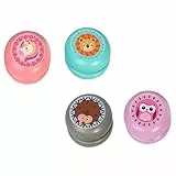 TOYANDONA 4stücke Holz Yo-yos Für Junge Mädchen Pädagogisches Spielzeug Hand-Augen-koordination Und Geschicklichkeit Tierdesigns Eule Löwe Igel Einhorn Für Spiel Und Lernen