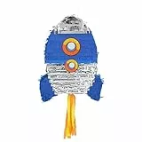 Boland 50514 - Pinata Rakete, 56 x 23 cx 18 cm, Hängedeko, Dekoration für Geburtstag, Mottoparty und Karneval