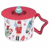 Villa d'Este Home Tivoli Becher 280ml New Bone China Porzellan Deckel Silikon XMas