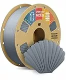 OVERTURE Matte PLA Filament Aufgerüstet 1.75 mm, 1kg (2.2 lbs) Spule, Maßgenauigkeit +/- 0.02mm Filament für 3D Drucker (1kg-12 Hellgrau)
