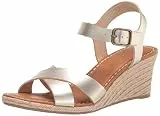 Amazon Essentials Damen Espadrille-Sandale mit Keilabsatz, Gold, 38 EU