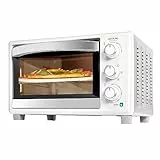 Cecotec Tischofen BakeundToast 2600 White 4Pizza, 26L, 1550W, Inklusive Pietra Pizza Stein, 6 Funktionen, Krümelschublade, Innenbeleuchtung, Doppelt verglaste Tür, Vielfältige Möglichkeiten