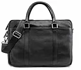 LEABAGS Istanbul Umhängetasche aus echtem Büffel-Leder im Vintage Look I Laptoptasche bis 16 Zoll I Business Tasche I Ledertasche I Schultertasche I Aktentasche I 40x31x12cm