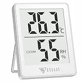 DOQAUS Hygrometer Thermometer Innen Luftfeuchtigkeitsmesser Digital Raumthermometer mit 5s Fast Refresh Temperatur Luftfeuchtigkeit Monitor für Schlafzimmer, Babyzimmer, Keller, Gewächshaus, Büro