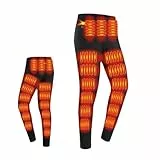 Battnot Beheizbare Hose Herren Damen 30 Heizzonen Leicht Elektrische Heizhose Hosen für Outdoor Wandern, Wasserdicht Elektrische Heizhosen für Outdoor Joggen, Angeln, Skifahren, Radfahren