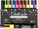 Chalkola 10 Kreidestifte für Tafel Abwaschbar - (10 Stifte, 6mm Kreidestift) Kreidestifte für Fenster, Tafelkreide & Glasstifte, Chalk Marker, Kreidemarker Abwischbar, Fensterfarben Kinder