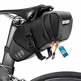 BHHTBB Satteltaschen für Fahrrad Wasserdicht Fahrrad Satteltasche Rennrad Tasche Sattel, Erweiterbar von 1,5L auf 2L Kapazität Fahrradsatteltasche mit Reflektierend für Gravelbike MTB