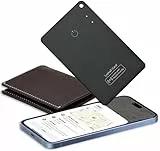 CASCHO Air Tag Card Wallet Tracker Karte Thin1.6mm, Wasserdicht Geldbörsenfinder Kompatibel mit Apple Wo ist? App (nur iOS), Bluetooth Item Finder Smart Card für Koffer/Geldbörsen/Schlüssel, Schwarz
