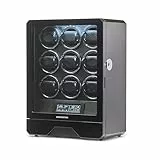 BARRINGTON Automatischer Uhrenbeweger für 9 Uhren, Premium Uhrenbeweger Box, super leiser Motor, batteriebetrieben und AC Adapter, Zuhause der stilvollen Uhrenbeweger