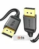 Silkland 16K DisplayPort Kabel 2.1 2M [VESA-Zertifiziert], 4K@240Hz/180Hz/360Hz, 8K@120Hz, 16K/10K@60Hz, G-Sync&Free-Sync, HDR, DSC1.2, DP 2.1 Kabel 2M für 240Hz Gaming Monitor, PC, 5090 7900XTX 4090