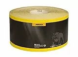 Mirka Yellow Schleifpapier Schleifrolle / 115mm x 50m / P80 /Schleifen von Hartholz, Weichholz, Farbe, Spachtel, Kunststoff / 1 Rolle