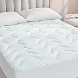 EHEYCIGA Gel Topper 160x200cm, Matratzentopper 160x200cm Memory Foam, Matratzen Topper mit extra tiefem Tasche, Weiß