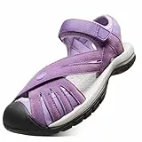 OutPro Sandalen Damen Wandersandalen rutschfest für Outdoor-Sport Sommer Strand bequeme leichte Wandersandalen Trekking-Sandalen,Lila40