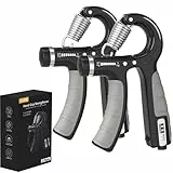 U-VKK Handtrainer, 2er-Set Unterarmtrainer, Griff 5-60 kg, Hand Unterarm Trainingsgerät, Grip Griffkraft Trainer, Rutschfester, Für Sportler und Wiederherstellung der, FC0101 (dunkelgrau)