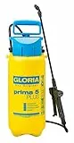 GLORIA Drucksprühgerät prima 5 Plus | Säurebeständiger Drucksprüher 5 Liter für Essigsäure, Pflanzenschutzmittel & Unkrautvernichter | Gartenspritze mit Verlängerungslanze