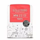 LILLYDOO Baby Windeln Pants - Größe 6 (13+ kg), 19 Höschenwindeln, Sicherer Auslaufschutz - Hautfreundlich, Weich & Ohne Lotionen für empfindliche Haut, Dermatologisch getestet