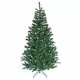 SHATCHI Künstlicher Weihnachtsbaum mit Metallständer, 1,2 m, Grün, 230 Kiefern, 120 cm