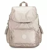 Kipling CITY PACK S Kleiner Rucksack, Metallic Glow (Silber)