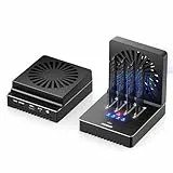 FIDECO M.2 NVMe Docking Station, 4-Bay NVMe Festplatten Dockingstation mit faltbarem Lüfter, 40 Gbit/s (4x10 Gbit/s, 2x20 Gbit/s) SSD Cloner Dock