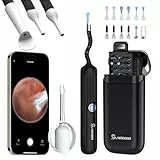 Ohrenschmalz Entferner Otoskop, 1080 HD Flexibler Ohrenreiniger mit Pinzette, IP67 wasserdicht Ohrreiniger, Otoskop für Ohren/Nasen/Hals-Untersuchungen, Ohr Reinigung für Erwachsene, Kinder