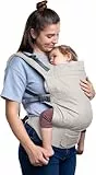 Beco Toddler Babytrage & Kindertrage (24-48 monate) - 100% Baumwoll Trage Kleinkind, Leicht & Atmungsaktiv, Hüftfreundlich mit 2 Tragepositionen: Bauchtrage & Rückentrage (Ecru)