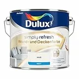 Dulux Simply Refresh Wand- und Deckenfarbe - Weiß - 2,5 Liter - Erfrischende, langlebige Innenfarbe für ein schönes Zuhause