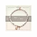 Fossil Armband Für Frauen Wellness, Innenlänge:165mm Weißes Halbedelsteinarmband, JA6934791