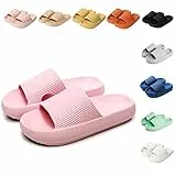 Sumvov Cozyslides Original Damen Schlappen 100% EVA Super Weich Rutschfest Badeschuhe Cozislides Original Hausschuhe Damen Herren,Rosa,38/39 EU