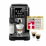 De’Longhi Magnifica Start - Perfetto Kaffeevollautomat mit LatteCrema-Milchaufschäumer, 4 One-Touch-Getränke, Cappuccino Kaffeemaschine, Soft-Touch-Bedienfeld, Schwarz-Grau (ECAM222.60.BG)