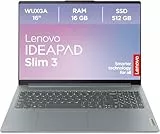 Lenovo IdeaPad Slim 3 Laptop | 16' WUXGA Display | AMD Ryzen 5 | AMD Radeon Grafik | 16GB RAM | 512GB SSD | Windows 11 Home | QWERTZ | Arctic grau | 3 Monate Premium Care