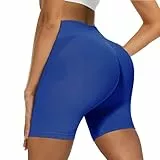 DDOBB Radlerhose Damen Gym Shorts Sport Scrunch Bauchweg Sporthose Kurze Butt Yoga High Waist Nahtlos Fitness Hosen Kurz Sommer Leggings