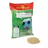 WOLF-Garten Sport- & Spielrasen LG 125 (für 125 m², schnell nutzbar & trittfest, strapazierfähiger Rasen für Sport- & Spielplätze, Hausgarten, für alle Bodenarten geeignet, im 2,5 kg Beutel) 3825020