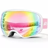 RIOROO Skibrille Kinder, Skibrille Kinder 3-14 Jahre für Jungen Mädchen 100% OTG UV-Schutz Antibeschlag Kompatibler Helm für Skifahren Snowboard Radfahren Outdoor Aktivitäten Wandern Augenschutz