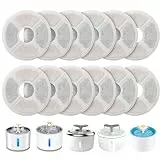 PewinGo Katzenbrunnen Filter, Trinkbrunnen Filter [12 Stück] Ersatzfilter für 2,0-2,5 L Katzenbrunnen Triple Action Durch Ion Enaustauscherharz, Aktivkohle