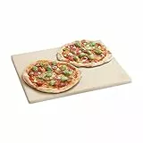 BURNHARD Cordierit-Pizzastein – 45 x 35 x 1,5 cm – rechteckig für Grill & Backofen – ideal für Pizza, Brot & Flammkuchen