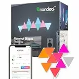 Nanoleaf Shapes Triangle Starter Kit, 9 Smarten Dreieckigen LED Panels RGBW - Modulare WLAN 16 Mio Farben Wandleuchte Innen, Musik & Bildschirm Sync, Funktioniert mit Alexa Google Apple, Deko & Gaming