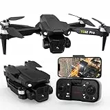 Toladrone Faltbare Mini Drohne mit 4K-Kamera, TD12PRO Bürstenloser Motor Drohnen für Anfänger, Windwiderstand der Stufe 3, APP-Steuerung, Geschwindigkeitsanpassung, RC-Quadcopter mit Tragetasche